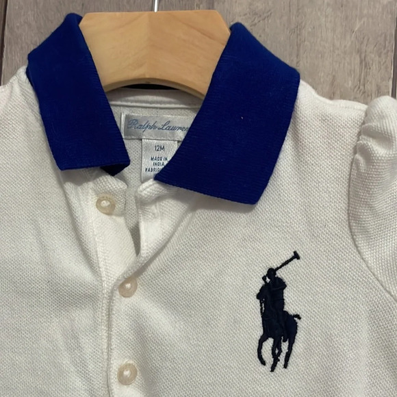 Ralph Lauren baby toddler dress polo white sleeveless - Picture 2 of 5